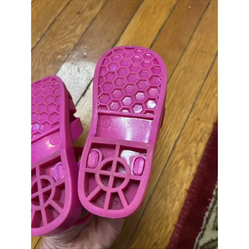 Oshkosh B’Gosh Size 8 Toddler Hot Pink Baby Girl Plastic Jelly Sandal Butterfly